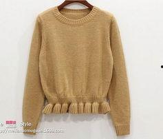 成人毛衣荷叶边编织视频